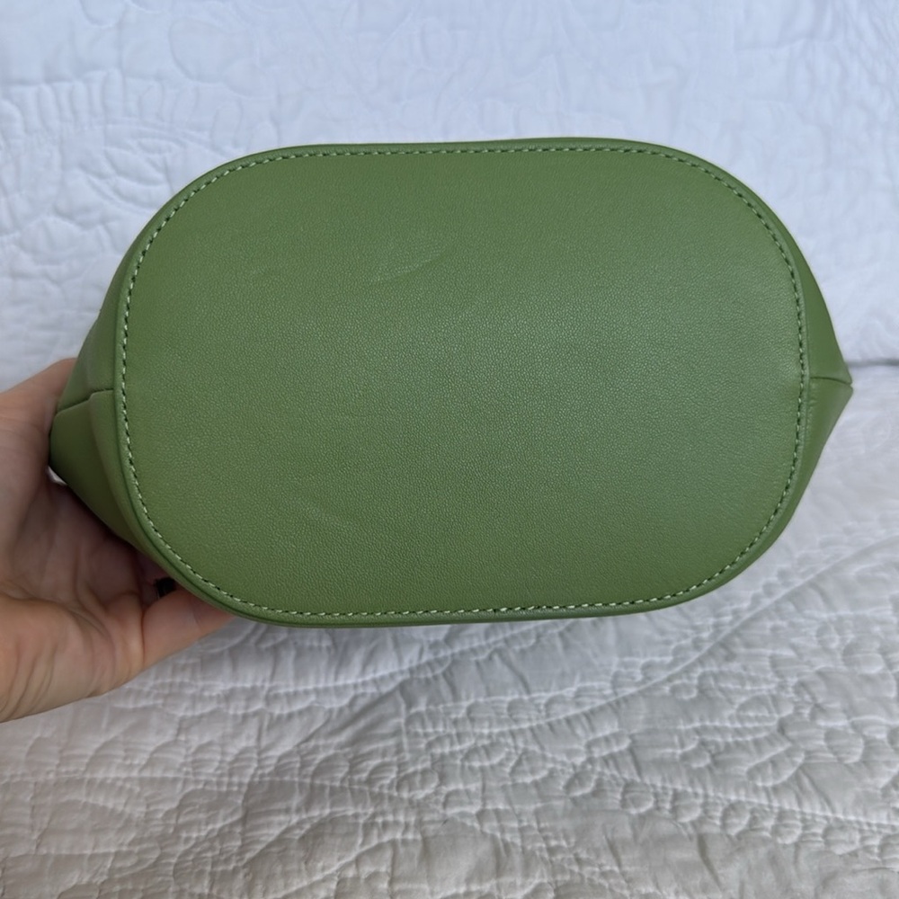 Cult Gaia Meerah Bag Calla Lily Green Gold Leather Mini Shoulder Handbag Top - Picture 7 of 14